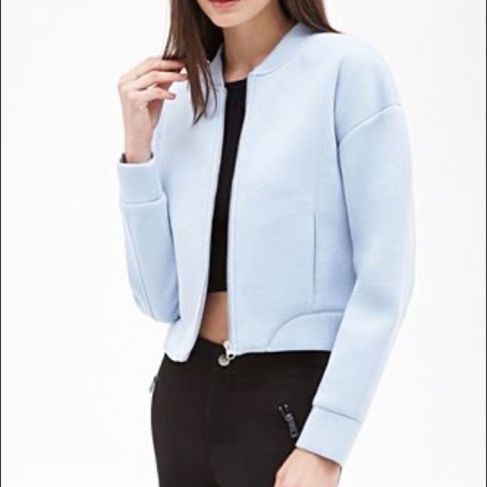 Scuba knit bomber